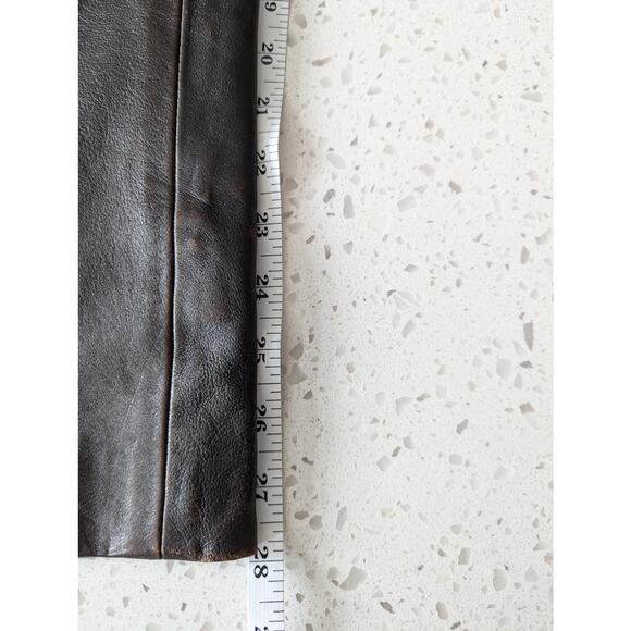 Wilson's Leather Maxima | Vintage Chocolate Brown Leather Pants | Size 6 - Picture 11 of 15
